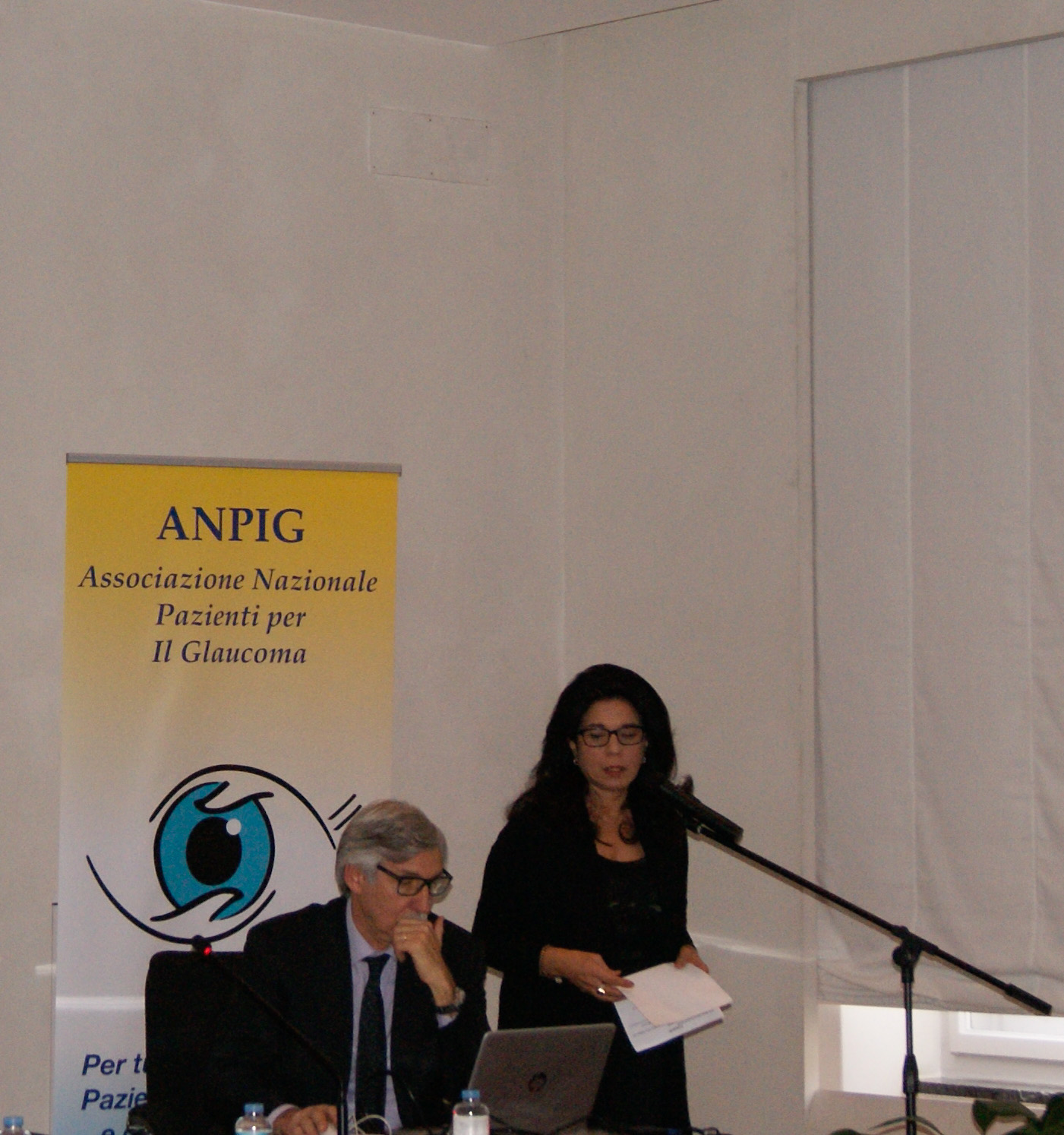 Dott.ssa Paoli con il Prof. Michelin durante una conferenza ANPIG